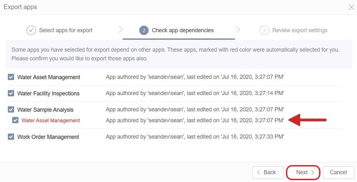 Flowfinity - Export and import app